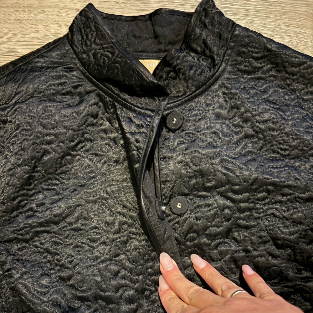 Kate Hill Elegant Black Floral Jacket
